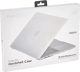 جراب Case-Mate CM038934 Snap-On صلب مع غطاء لوحة مفاتيح 13 بوصة MacBook Pro 2018 - شفاف (عبوة من 1)