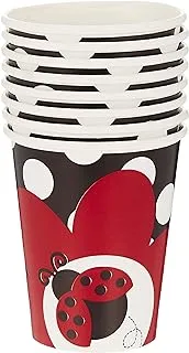 Creative Converting Ladybug Fancy Cups, 9 Oz Capacity