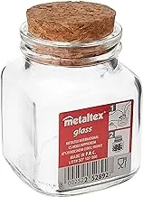 Metaltex Glass With Cork Lid, Spice Shaker, 5.2 cm, 100ml