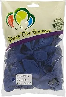 Party Time Royal Blue Standard Latex Balloons Plain Color 10