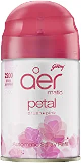 Godrej aer Matic, Automatic Air Freshener Refill Pack - Petal Crush Pink (225 ml), Fghkarpox010