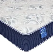 Danube Home Gel Pocket Spring & Memory Foam Mattress, White/Dark Blue - H25 x W200 x D150 cm