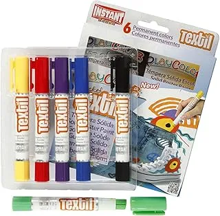 Playcolor 10501 5 g Textile Pocket Solid Poster Paint Stick (Pack of 6)