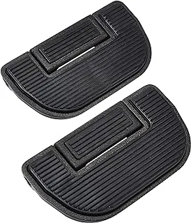 Kuryakyn 4357 Motorcycle Foot Control Component: Ribbed Folding Boards For Driver Or Passenger Floorboards, Wrinkle Black, 1 Pair