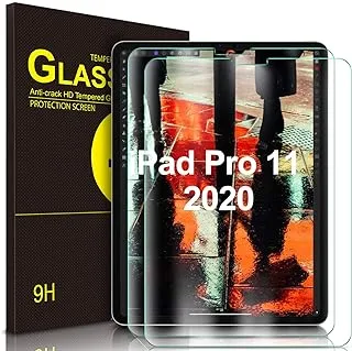 واقي شاشة IVSO لجهاز iPad Pro 11 (2020) ، واقي شاشة من الزجاج المقوى الشفاف لجهاز Apple iPad Pro 2020 ، عبوتان