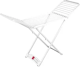 Vileda White (181.5 x 55 x 88 cm) Solar Resin X-Leg Indoor and Outdoor Cloth Dryer 20m, Weatherproof, Lightweight, Stabile, 157218