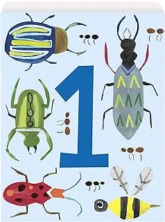 Unique Party 73353 - Paper Bug 1st Birthday Party Bags, Pack of 8