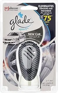 Glade Sport New Car Air Freshener, Eliminates Odours & Freshens Up To 75 Days, 7ml