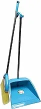 feelings Long Handle Dust Pan with Broom, Blue