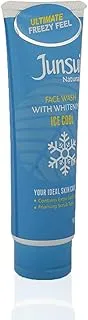 Junsui Naturals Face Wash Ice Cool | Enjoy Ultimate Freezy Feeling and Helps Brighten The Skin | Contains Extra Menthol and Yam Bean Extract | 100gm