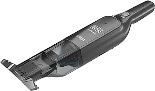 BLACK+DECKER cordless 12v handheld dustbuster vacuum, 22 air watts,14 mins runtime, ultra wide extendable nozzle, charging base with 2.0ah battery hlvc320b11-gb