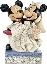 Disney Traditions by Jim Shore Mickey and Minnie Mouse Cake Topper Stone Resin Figurine, 6.5”