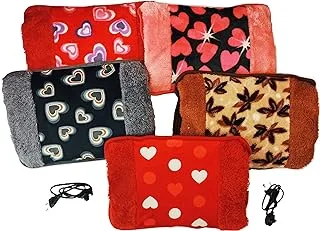 SHOWAY Electric Hot Water Bottle bag Hand Warmer Heater Small Portable for Winter (Assorted color and design) - Pack of 1