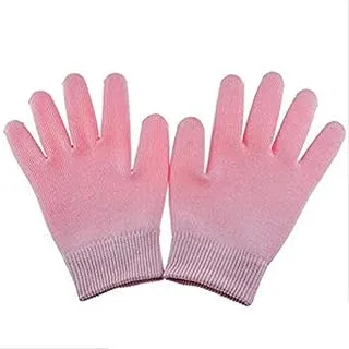 Moisturizing Whitening Exfoliating Foot Mask Ageless Beauty Hand Silicone Mittens REUsable Spa Plant Gel Socks Gloves G72 Color Pink Glove