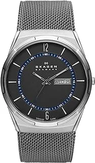 Skagen Melbye Watch for Men, Quartz movement with Stainless steel or Leather Strap