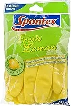 Spontex Fresh Lemon Gloves, Large - Yellow