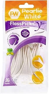 Pearlie White Floss Picks Y, 36 Pieces