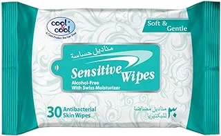 Cool & Cool Sensitive Wipes - 30 Pieces