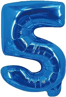 Party Time 5 Number Foil Ballon, Blue