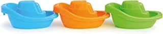 Munchkin Little Boat Trains, bath toy, bath activity fun, colorful toy to keep kids engaged, infanti/baby/toddler/kids, 4 months and above, pack of 3.