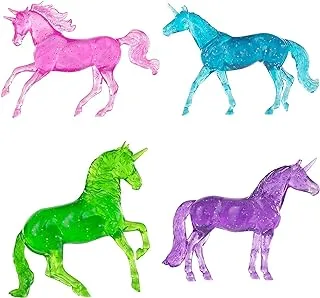 Breyer Horses Stablemates Clearware Glitter Unicorns 4-Pieces Gift Set, Size 3.75 X 2.5, Multicolour