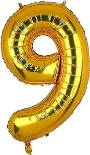 Rglt 9 Gold Number Balloons 32Inch Helium Birthday Balloons Foil Mylar Digital Balloons For Birthday Engagement Wedding Bridal Shower Anniversary, 9G