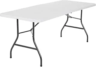 Showay Class Dn-Bm0 Heavy Duty Folding Table Centerfold, Ideal For Crafts, Outdoor Events, Convenient Carry Handle, 6-Feet, White - Cldnbm09