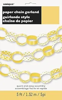 Unique Sunflower Deco Dot Paper Chain 12 Pieces Yellow