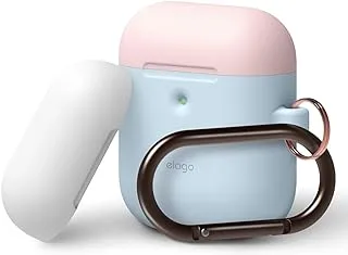 Elago Duo Hang Case for 2nd Generation Airpods - Body-Pastel Blue/Top-Pink,White