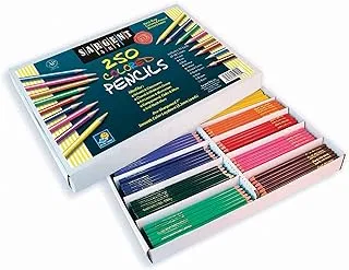 Sargent Art Pre-Sharpened Color Pencils, Assorted Colors, Box Of 250