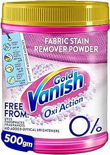 Vanish Laundry Stain Remover Oxi Action Gold Powder for Colors & Whites, Can be Used With and Without Detergents, Additives & Fabric Softeners, Ideal for Use in the Washing Machine, 500 g