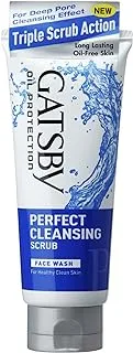 Gatsby Oil Protection Face Wash Perfect Cleansing Scrub | Feel Clean Thoroughly From Surface To Deep Pores | 120gm