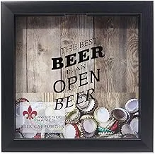 Lawrence Frames 10x10 Black Beer Cap Holder Shadow Box