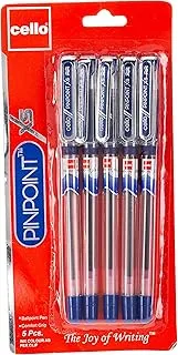 CELLO PINPOINT XS BALL PEN 0.7MM BLISTER OF 5PC BLUE, SPEED, PINPOINTXS7-5B