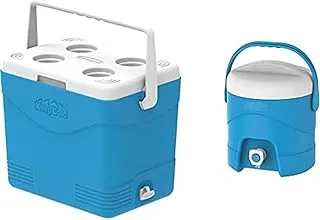 Cosmoplast Mfibxx150Bl Keep Cold Plastic Picnic Cooler Icebox 24 Liters + Plastic Insulated Picnic Water Cooler