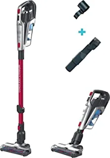 Black & Decker 21.6V 2Ah Li-Ion 500ml 3-in-1 Cordless Stick Vacuum with Jack Plug Charger Red BHFE620J-GB 2 Years Warranty