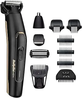 BaByliss Carbon Titanium Multi Trimmer Kit | Advanced Carbon Titanium Blade For Long-lasting | Cordless Multi Trimmer & 70 Minute Run Time| 8 Hour Full Charge With Waterproof Design| MT860SDE(Black )