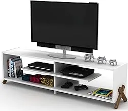 HomeCanvas RF170101 Canvas Kipp TV Stand Made In Turkey Modern Living Room TV Unit (White and Walnut)