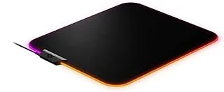 SteelSeries QcK Prism Cloth Gaming Mouse Pad - 2-zone RGB Illumination - Real-time Event Lighting - Optimized For Gaming Sensors - Size M (320 x 270 x 2mm) - Black + RGB