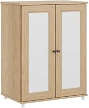 Ditalia Moveis Free Standing 2 Door Cabinet, Brown - H 83.4 cm x W 65 cm x D 37.8 cm