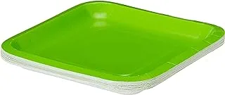 Creative Converting Touch Of Colour Fresh Square Luncheon Plates 18 Pieces, 7-Inch Size, Lime Green