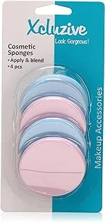 Xcluzive Cosmetic Sponges - Round, Pack Of 4