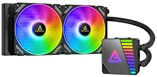 Antec ARGB SYMPHONY 240 All-in-One Liquid Cooler - ARGB PWM Fan, Mirror ARGB Lighting Pump Head, High-Density Tubing, 14 Dense Cooling Fins, Compatible with Intel & AMD (FM2/FM1/AM3+/AM2+/AM2/AM4)