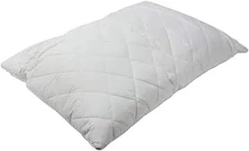 RAHALIFE Cotton Pillow | Diamond Quilted | Soft White | 50x75 cm