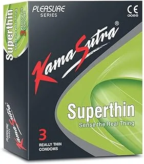 KAMASUTRA CONDOMS SUPER THIN - 3'S, Medium