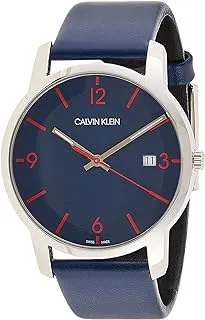 Calvin Klein Men's Quartz Watch, Analog Display and Leather Strap