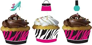 Creative Converting Pink Zebra Boutique Cupcake Wrappers 12-Piece