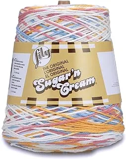 Lily - 10300202612 خيوط قطنية مخروطية من Sugar'N Cream ، 14 Oz ، Kitchen Breeze Ombre ، 1 Cone