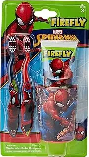 Firefly marvel spider-man - 2 toothbrushes, beaker & toothpaste ' - White