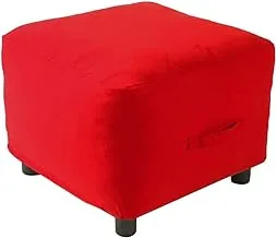 MAIORI- CLUB CANVAS OTTOMAN BRILLIANT RED